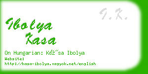 ibolya kasa business card